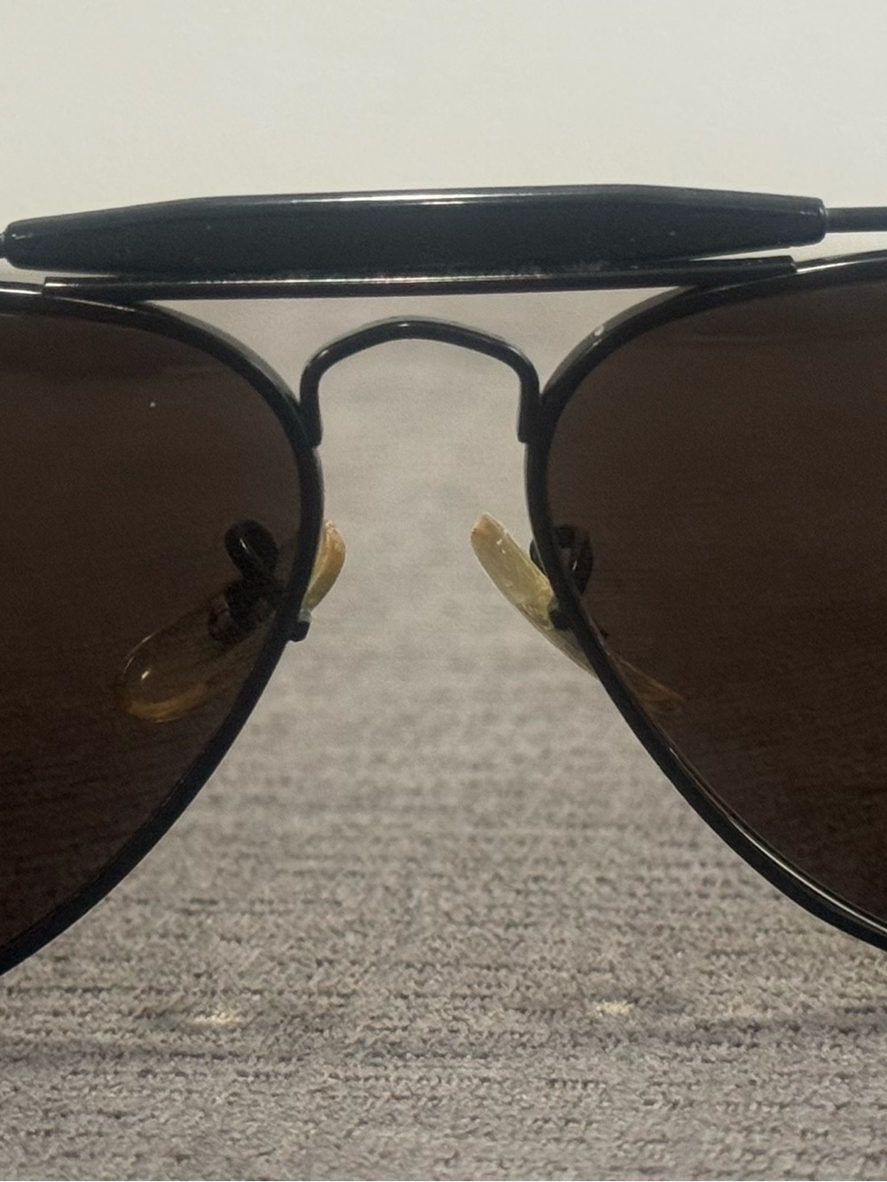 Classic Men’s Aviator Sunglasses - Black Frame, Brown Lenses